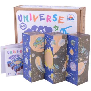 Деревянные AR Кубики "Universe" космос на английском языке