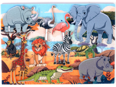 Животные жарких стран с игровым полем (фетр)