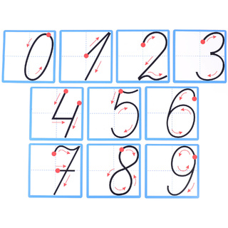 Набор магнитных карточек "Образцы написания цифр" простые*