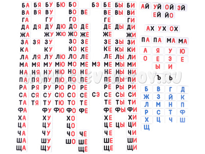 Набор магнитных карточек "Слоговый домик"